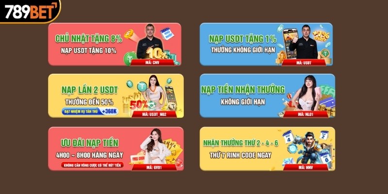 Khuyến mãi nạp tiền 789BET cho thành viên hiện hữu